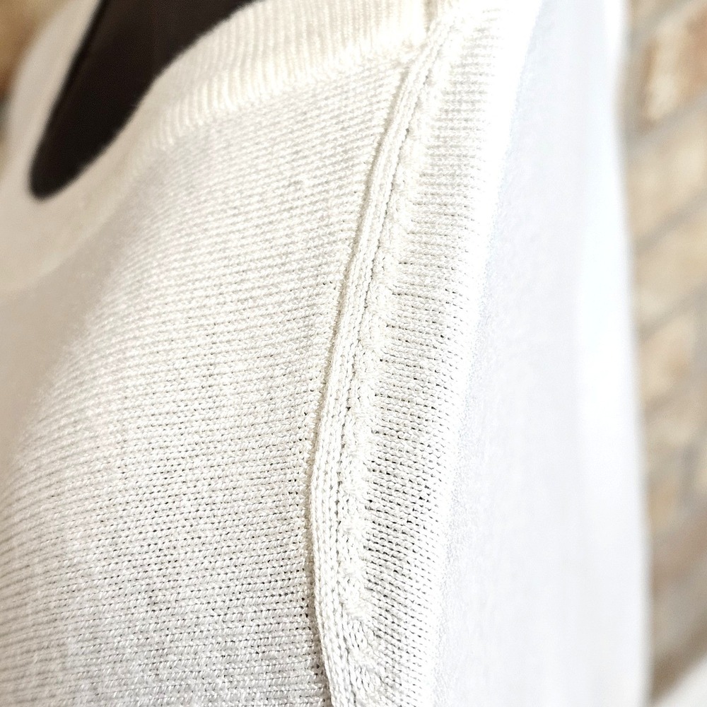 Philosophy Republic Clothing Ivory White Linen Blend Flutter Sleeve Top Size 2XL - Picture 5 of 15